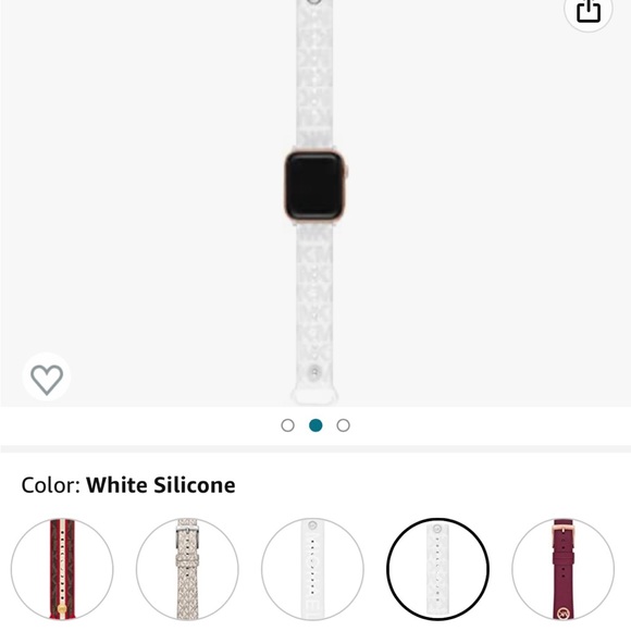Michael Kors Apple Watch Band. White “MK” Logo. 38-40MM - Picture 2 of 4